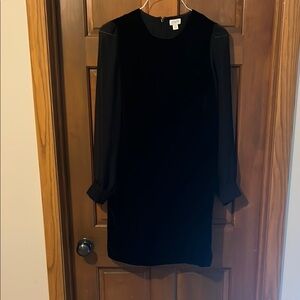 J. Crew Black Velvet Dress, size 4